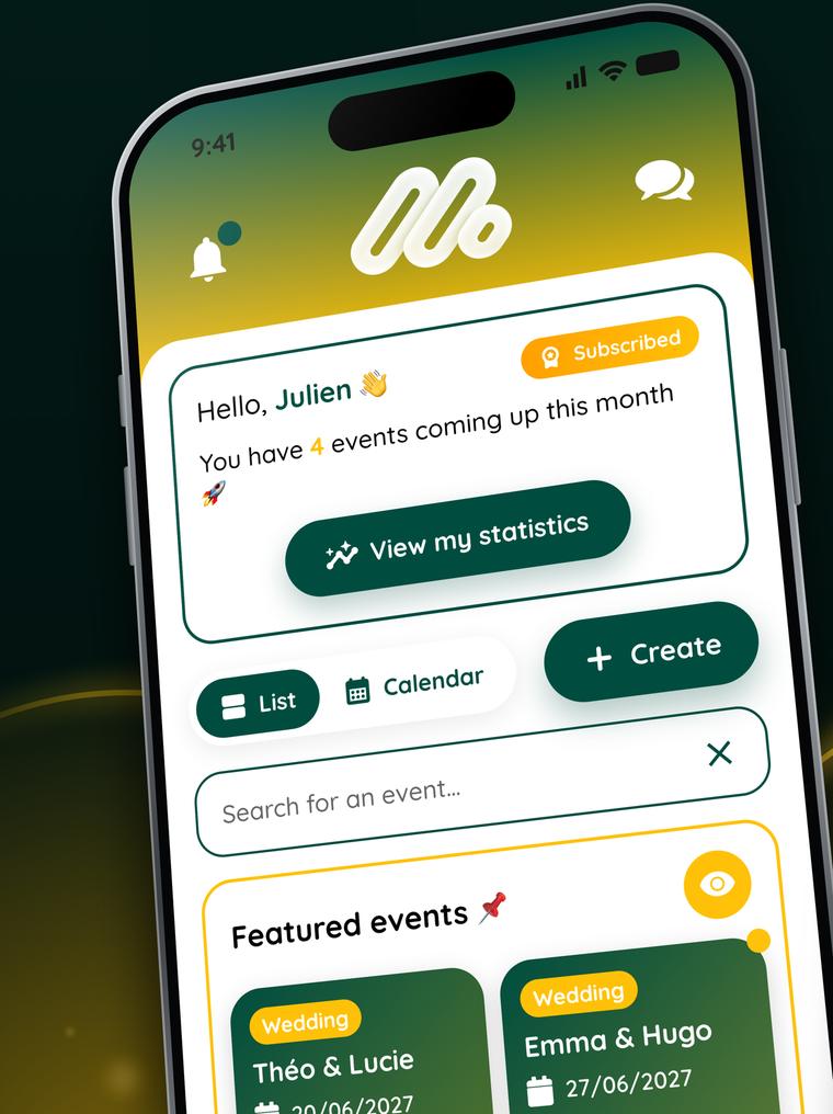 MomentFlow app home screen