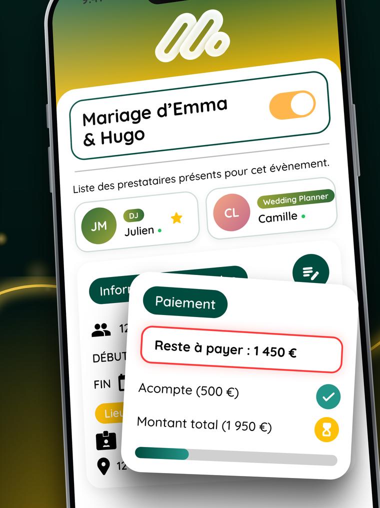 Capture de l'application MomentFlow